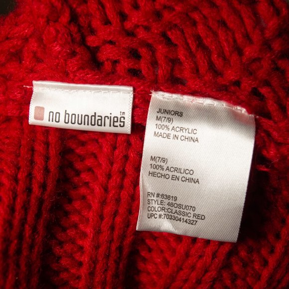 Vintage Cutie Red Knitted Ballet Core Hooded Sweater Cardigan - Picture 3 of 3